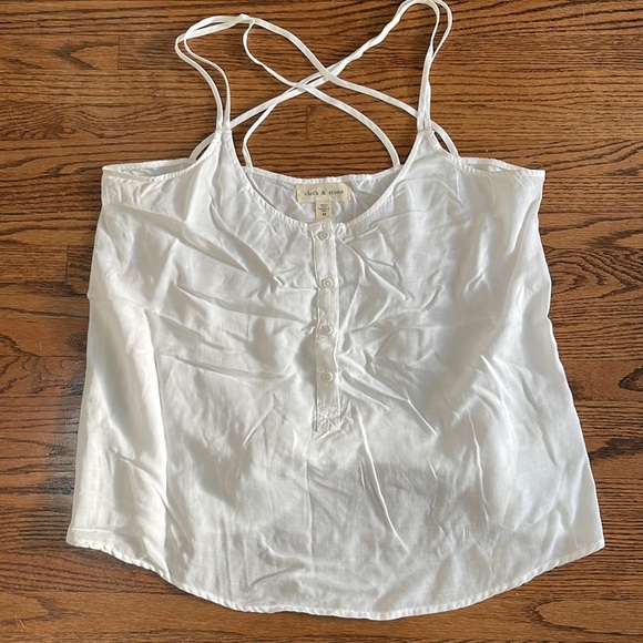 Cloth & stone white tank top - Picture 3 of 4